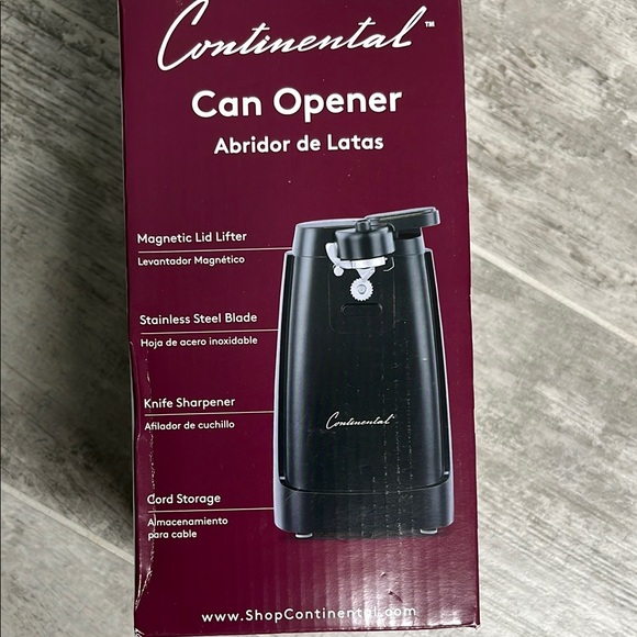 Continental Electric Black Can Opener - Picture 2 of 3